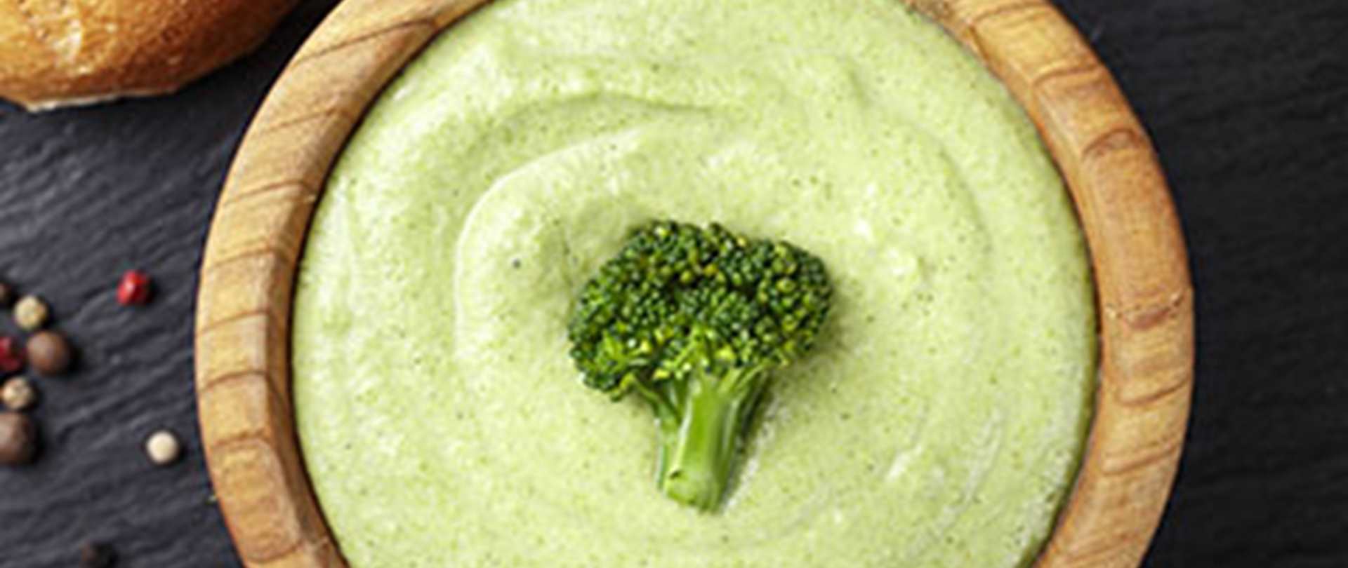 A bowl of broccoli soup